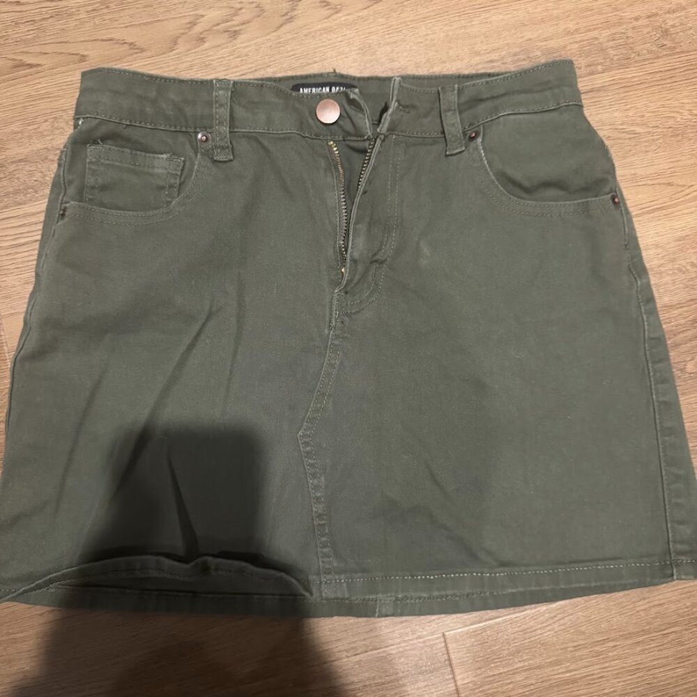 Woman’s American Bazi Mini Skirt Color Olive